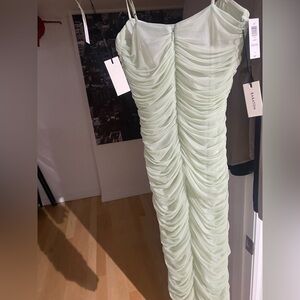 Babaton mint Ruched mermaid Dress